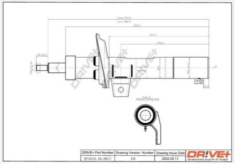 Drive+ Амортизатор (передній) VW Caddy 03- (D 55) (Газ) DR!VE+ DP1610.10.0017