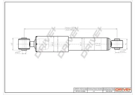 Drive+ Амортизатор (задній) Renault Kangoo 97-07 (Газ) DR!VE+ DP1610.10.0008