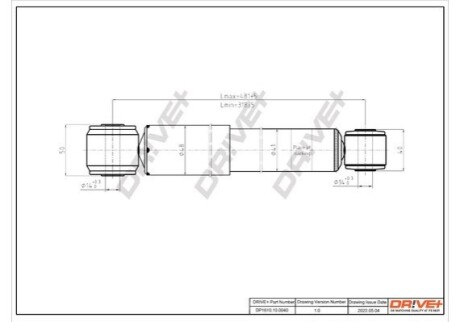 Drive+ Амортизатор (задній) Renault Trafic 01- (Газ) DR!VE+ DP1610.10.0040