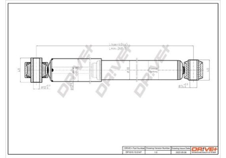 Drive+ Амортизатор (задній) Opel Combo 01- (ГАЗ) DR!VE+ DP1610.10.0147