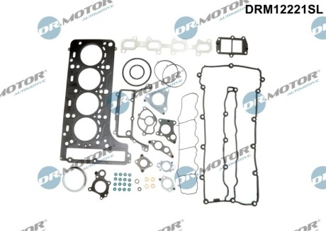 Комплект прокладок з різних матеріалів DR MOTOR DRM12221SL