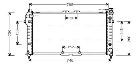 Радиатор охлаждения двигателя Mazda 626 (97-02) AT AVA AVA COOLING MZA2037 (фото 1)