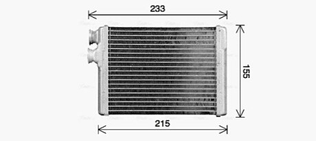 Радиатор отопителя салона Peugeot 308 (14-) AVA COOLING PE6429