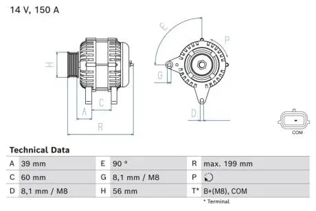 Автозапчасть BOSCH 0986084070