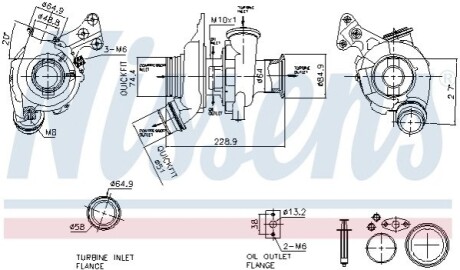 TURBOSPR─ś┼╗ARKA BMW 3 2.0 12- NISSENS 93323 (фото 1)