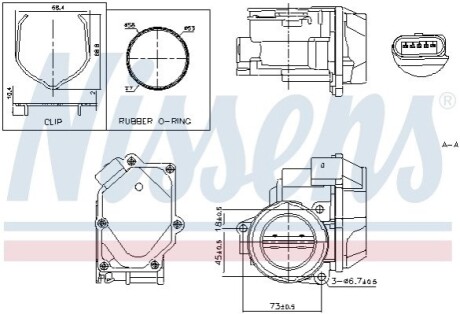 PRZEPUSTNICA VW GOLF V 04- NISSENS 955055