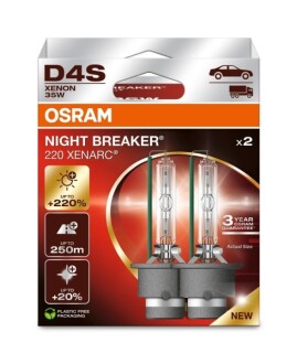 Żarnik D4S !!DUO BOX!! XENARC NIGHT BREAKER 220 / duo box OSRAM 66440XN22HB