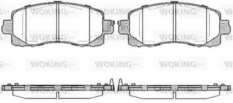 Фото колодки гальмівні WOKING P16413.04 Колодки гальмівні WOKING P16413.04