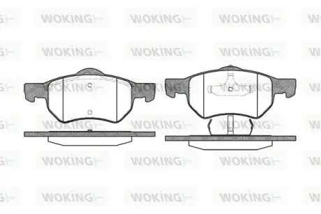Колодки гальмівні WOKING P9823.00 (фото 1)