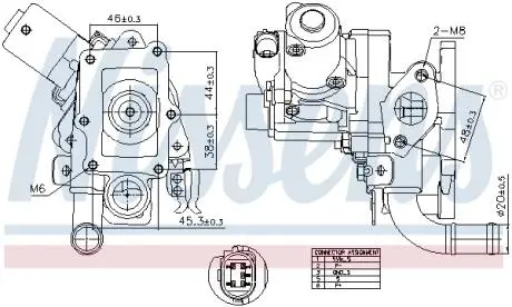 ZAW├ôR EGR HYUNDAI I40 1.7D 11- NISSENS 98514