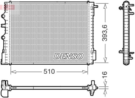 Chłodnica RENAULT / SMART TWINGO III / FORTWO / FORFOUR II DENSO DRM23120