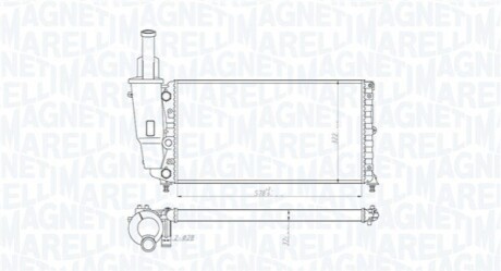 Радіатор, охолодження двигуна MAGNETI MARELLI 350213114000