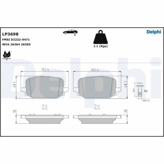 Klocki ham. FORD USA Explorer Delphi LP3698