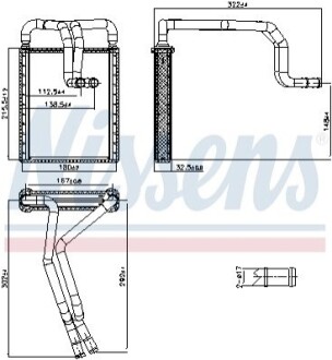 Радіатор обігрівача HYUNDAI TUCSON (2005) | 2.0 CRDI NISSENS 707326 (фото 1)