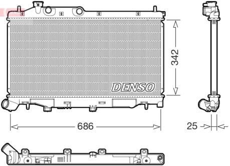 Chłodnica SUBARU FORESTER DENSO DRM36027