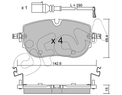 KLOCKI HAMULC. AUDI Q4 21- PRZÓD CIFAM 82213190