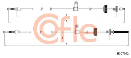 LINKA HAMULCA RĘCZNEGO CITROEN C6 05-12 COFLE 921ECT002