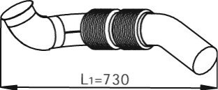 Труба вихлопного газу Dinex 56124