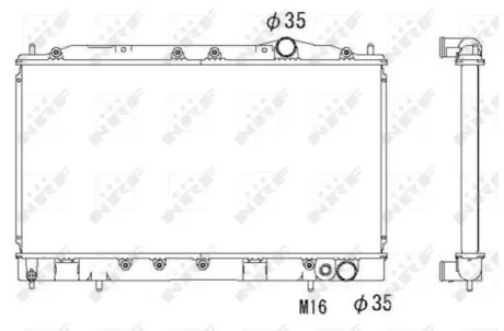 Радіатор, охолодження двигуна NRF 53521