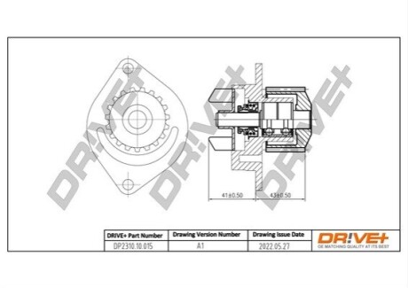 Помпа води Citroen Berlingo/C2/C3/C4/Peugeot 106/206/207/307/308/408/Partner 1.6 96- (19z) DR!VE+ DP231010015