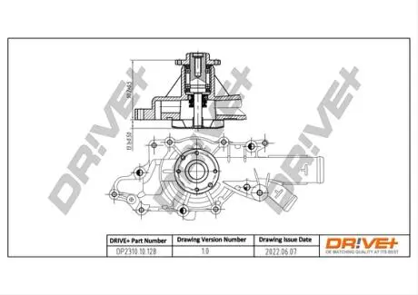 Помпа води MB Sprinter 906 2.2CDI OM646 06-13/Vito (W639) 2.0-2.2CDI 03- DR!VE+ DP231010128