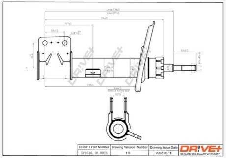 Амортизатор (передній) Citroen Berlingo/Peugeot Partner 08- (L) DR!VE+ DP1610100024