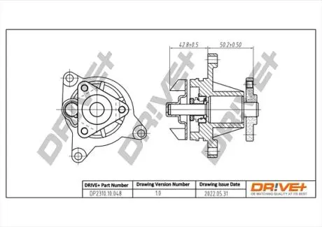 Помпа води Ford Focus II/Mondeo/ Mazda 3/5/6 1.8-2.3 00- DR!VE+ DP231010048