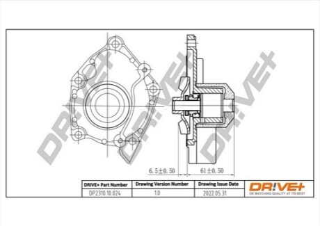 Помпа води Renault Trafic/Opel Vivaro 1.9dCi 01- DR!VE+ DP231010024