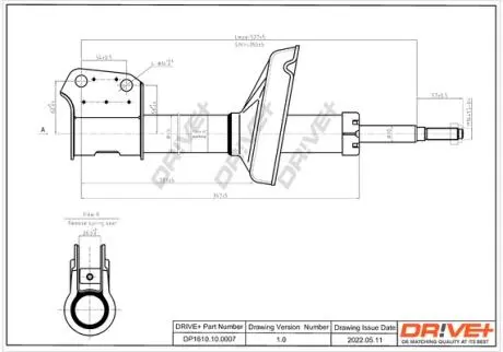Фото амортизатор (передній) Renault Kangoo 97-08 DR!VE+ DP1610100007 Амортизатор (передній) Renault Kangoo 97-08 DR!VE+ DP1610100007