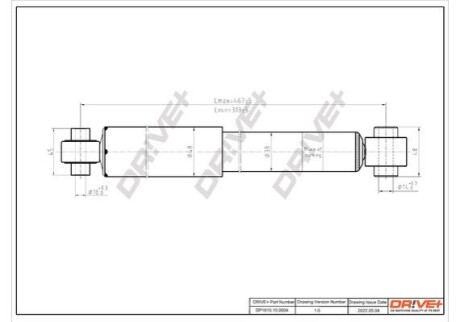 Амортизатор (задній) Citroen C2/C3 03-11 DR!VE+ DP1610100004