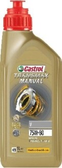 Олива трансміс. Transmax Manual V 75W-80 (Каністра 1л) CASTROL 15F22A (фото 1)