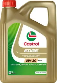 Фото олива моторна EDGE 0W-30 A3/B4 (Каністра 4л) CASTROL 15F699 Олива моторна EDGE 0W-30 A3/B4 (Каністра 4л) CASTROL 15F699