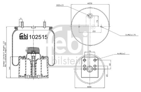MIECH ZAWIESZENIA PNEUMATYCZNEGO FEBI TRUCK BPW KPL FEBI BILSTEIN 102515