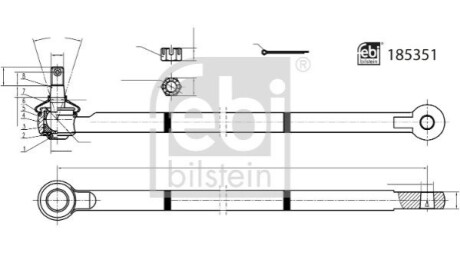 Рульова тяга(з наконечником) FEBI BILSTEIN 185351