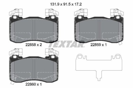 KLOCKI HAM KIA STINGER 17- TEXTAR 2285801