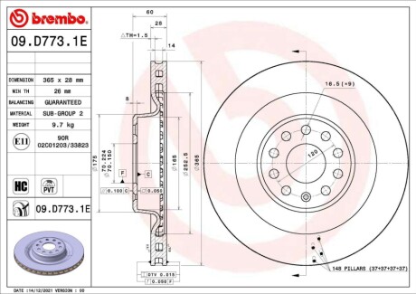 ZESTAW TARCZE+KLOCKI HAM TYL BREMBO KT08022 (фото 1)