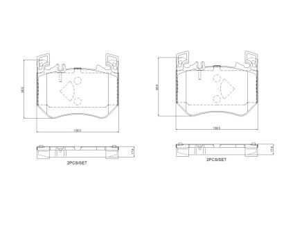 KLOCKI HAM PRZOD BREMBO P50171 (фото 1)