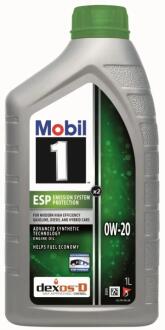 OLEJ 1 ESP X2 0W20 1L API:SN/SL ACEA A1/B1 VW:508.00/509.00, PORSCHE:C20, JAGUAR:STJLR.51.5122 1L MOBIL 157783 (фото 1)