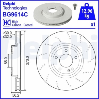 TARCZA HAM TYL 370X32 V Delphi BG9614C (фото 1)