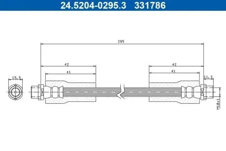 PRZEWOD HAM ELAST PRZOD L/P ATE 24520402953