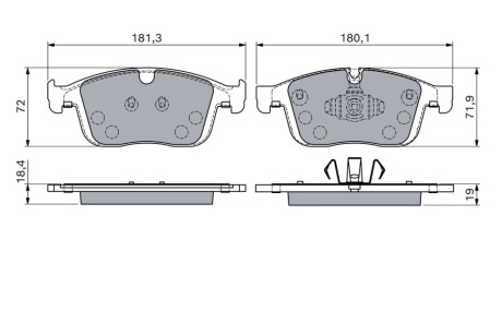 KLOCKI HAM. VOLVO XC60 I BOSCH 0986460131 (фото 1)