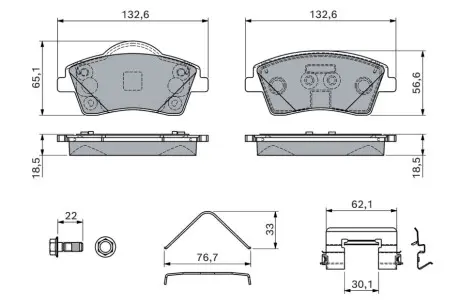 KLOCKI HAM. VOLVO XC40 BOSCH 0986460141