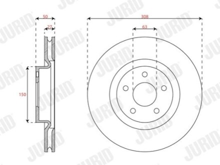 TARCZA HAM./PRZ/ ┬áFORD FOCUS/KUGA 1.0-2. 5 18- Jurid 563664JC