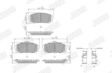 KLOCKI HAM./PRZ/ HYUNDAI SONATA VIII 2.0 18- Jurid 574166J