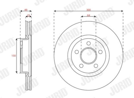 TARCZA HAM./PRZ/ FORD TRANSIT CONNECT 13 - Jurid 563708JC