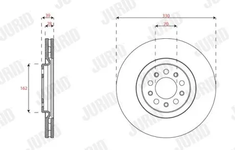TARCZA HAM./PRZ/ JEEP RENEGADE 1.3 20- Jurid 563683JC1