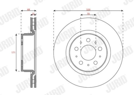 TARCZA HAM./PRZ/ TESLA MODEL 3 17- Jurid 563658JC