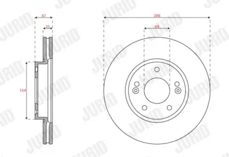 TARCZA HAM./PRZ/ HYUNDAI I30 16- Jurid 563579JC