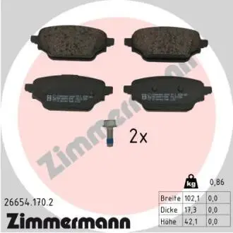 KLOCKI HAM./TY┼ü/ RENAULT KANGOO 1.5D 21- ZIMMERMANN 266541702