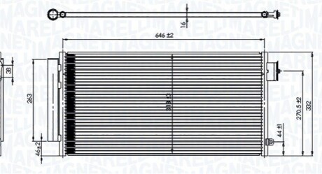 Skraplacz FIAT 500L (351/352)0.9 (199LYC1B), TIPO MAGNETI MARELLI 350203791000